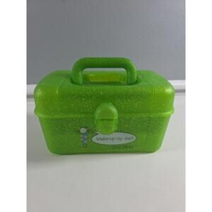 Cool Girls Makeup Case with Mirror Glitter Green Cosmetic Box Makeup Play